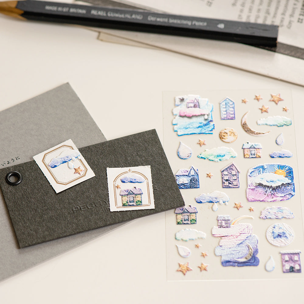 MU Lifestyle - Pop-Up Stickers / 009 -  Purple Night Sky