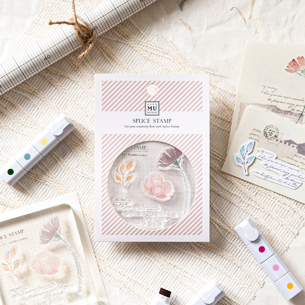 MU Lifestyle - Splice Stamp / 1023 - Flower And Leaf