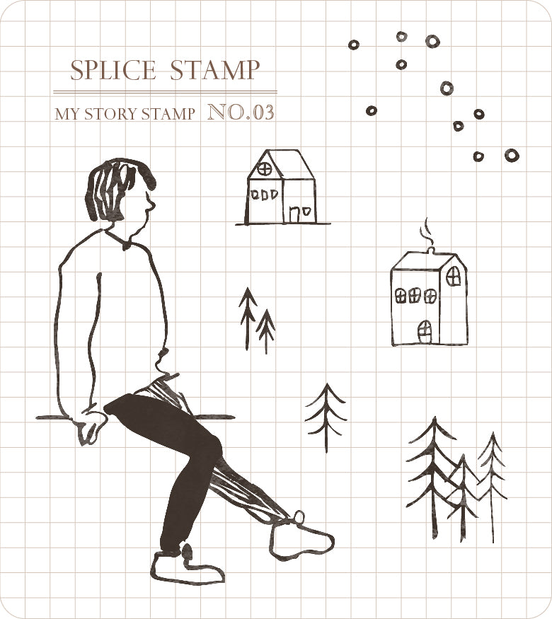 MU Lifestyle - My Story Stamp / 4003 - Houses and Window