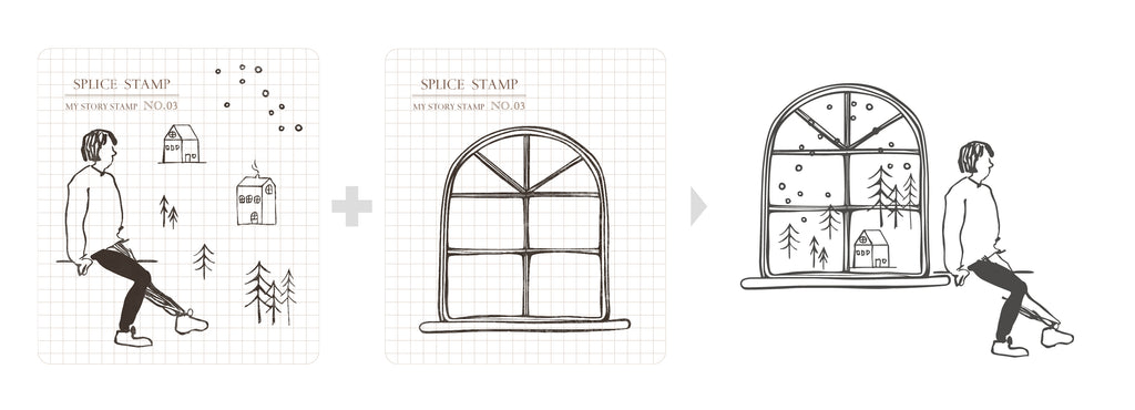 MU Lifestyle - My Story Stamp / 4003 - Houses and Window