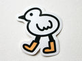 Bird with Boots Sticker