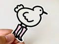 Bird with High Heel Boots Sticker