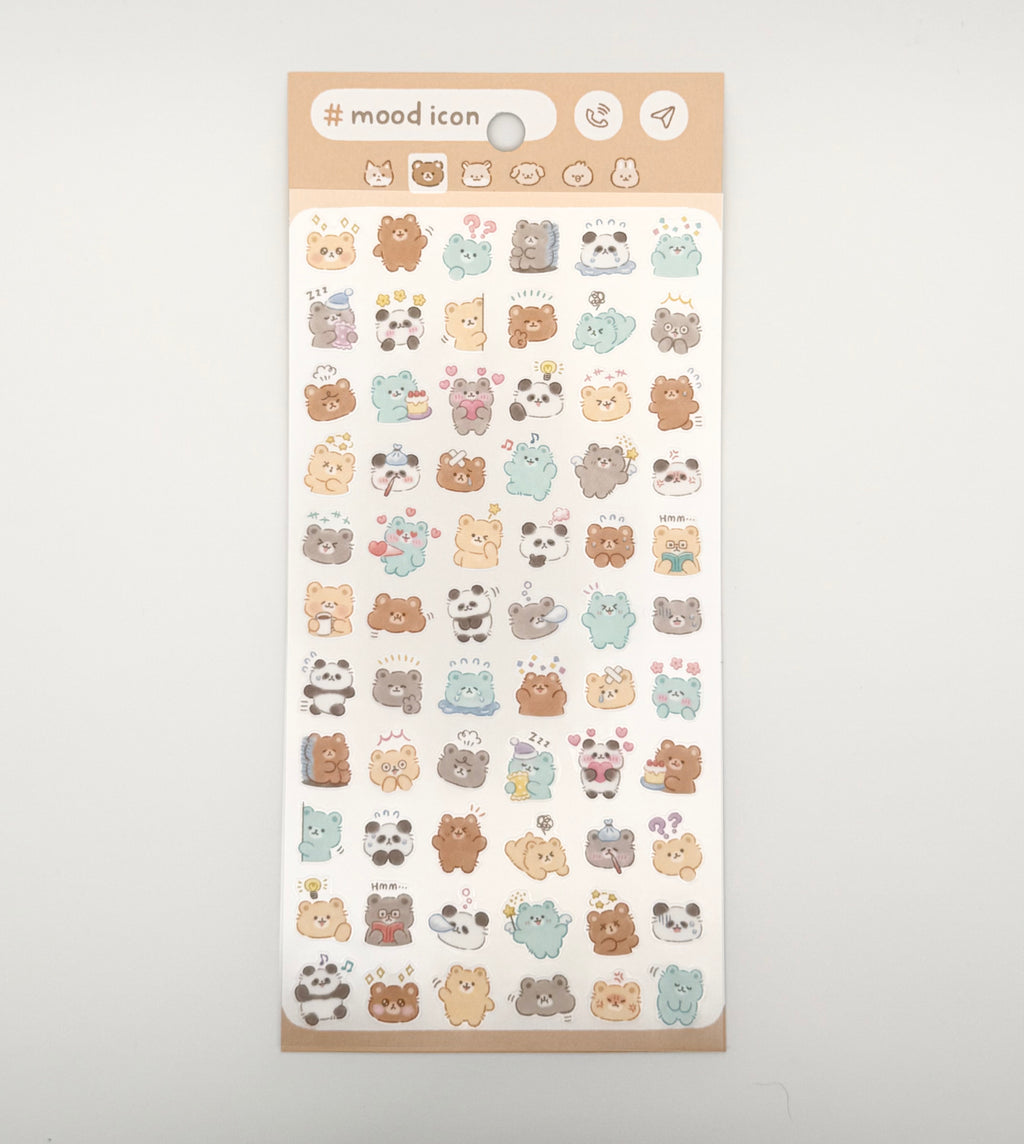 MindWave Mood Icon Sticker Sheet - Bears