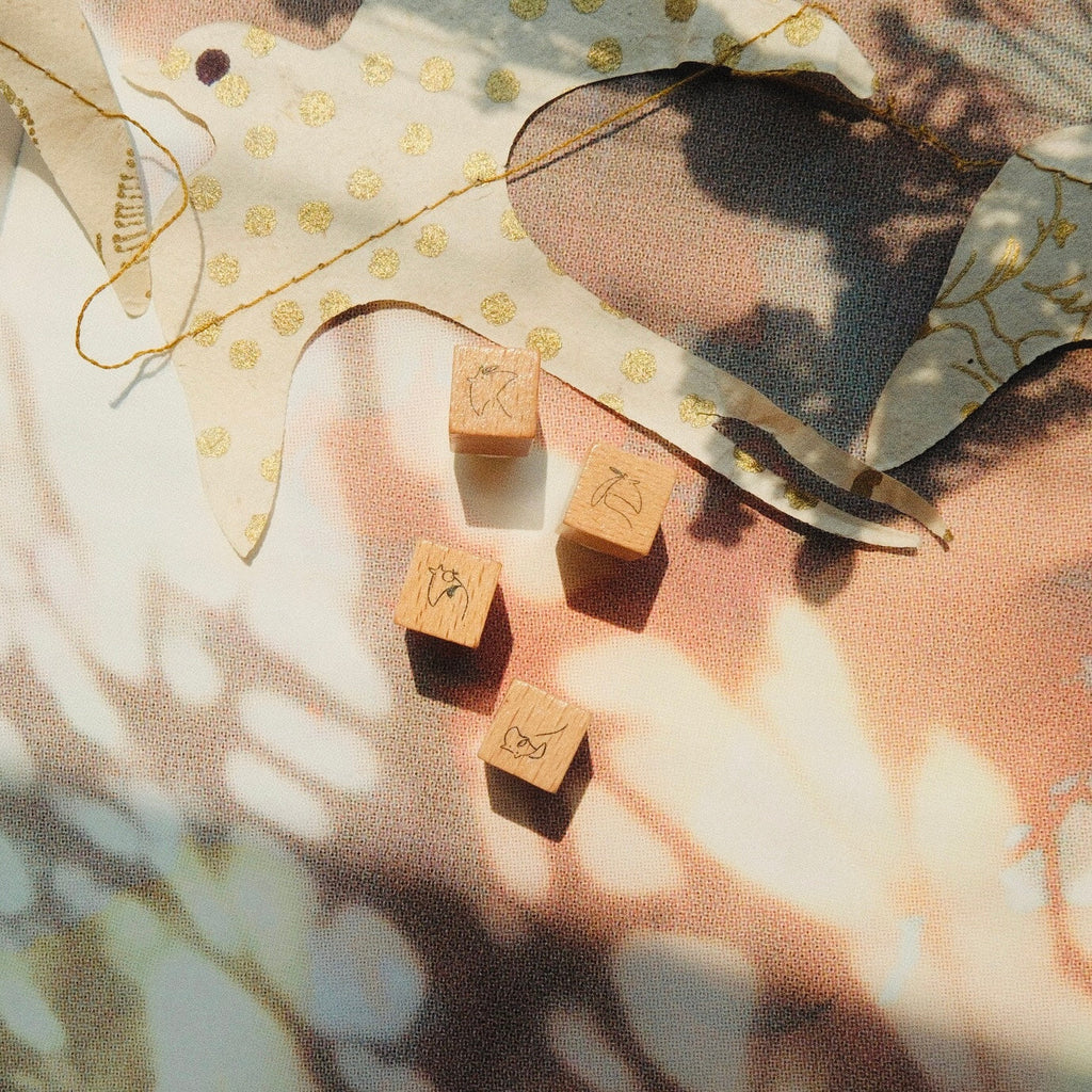 Wooden Stamp Set of 4 - Tiny Mikan Manta