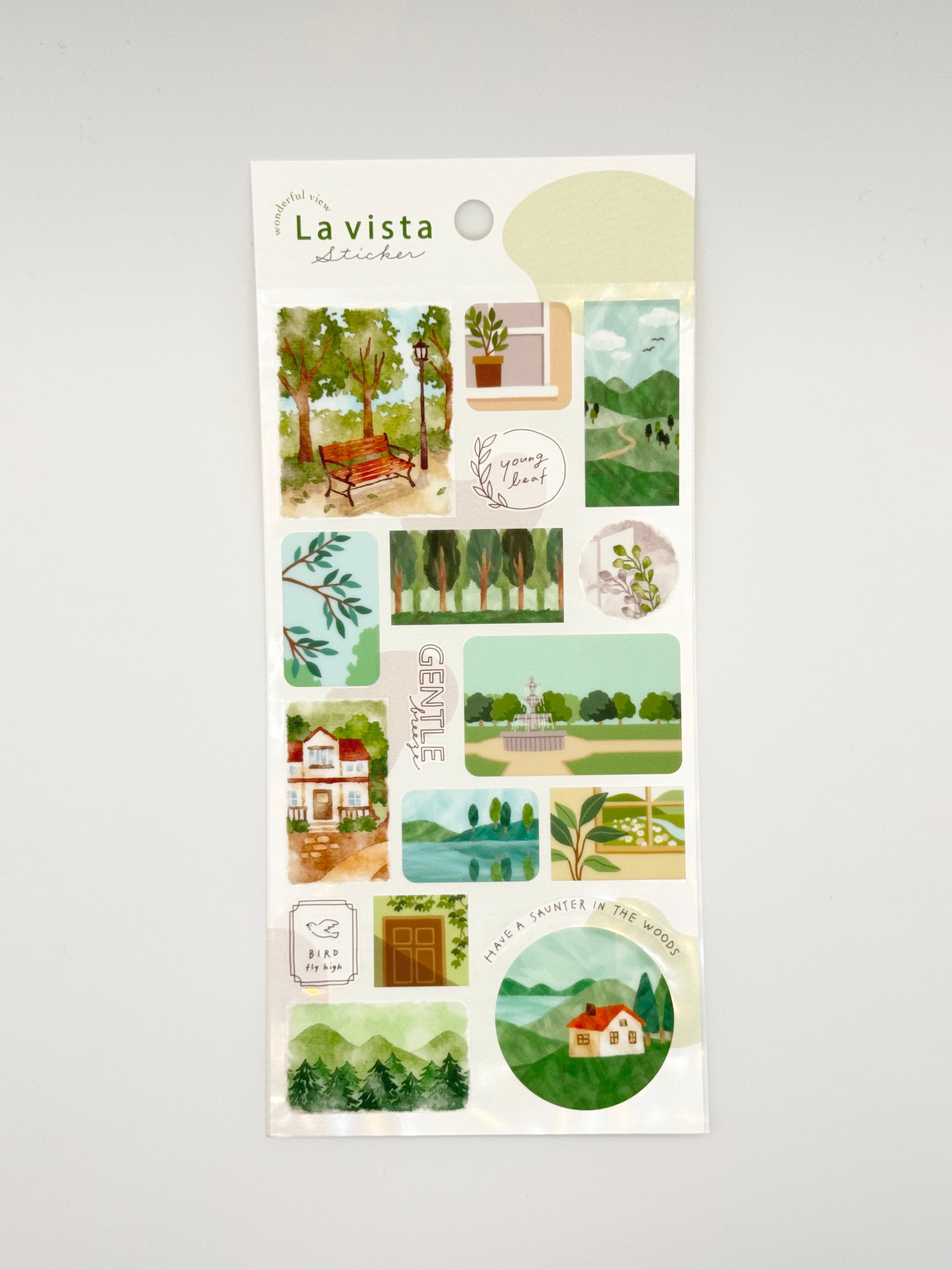 La Vista Sticker Sheet - Greenery