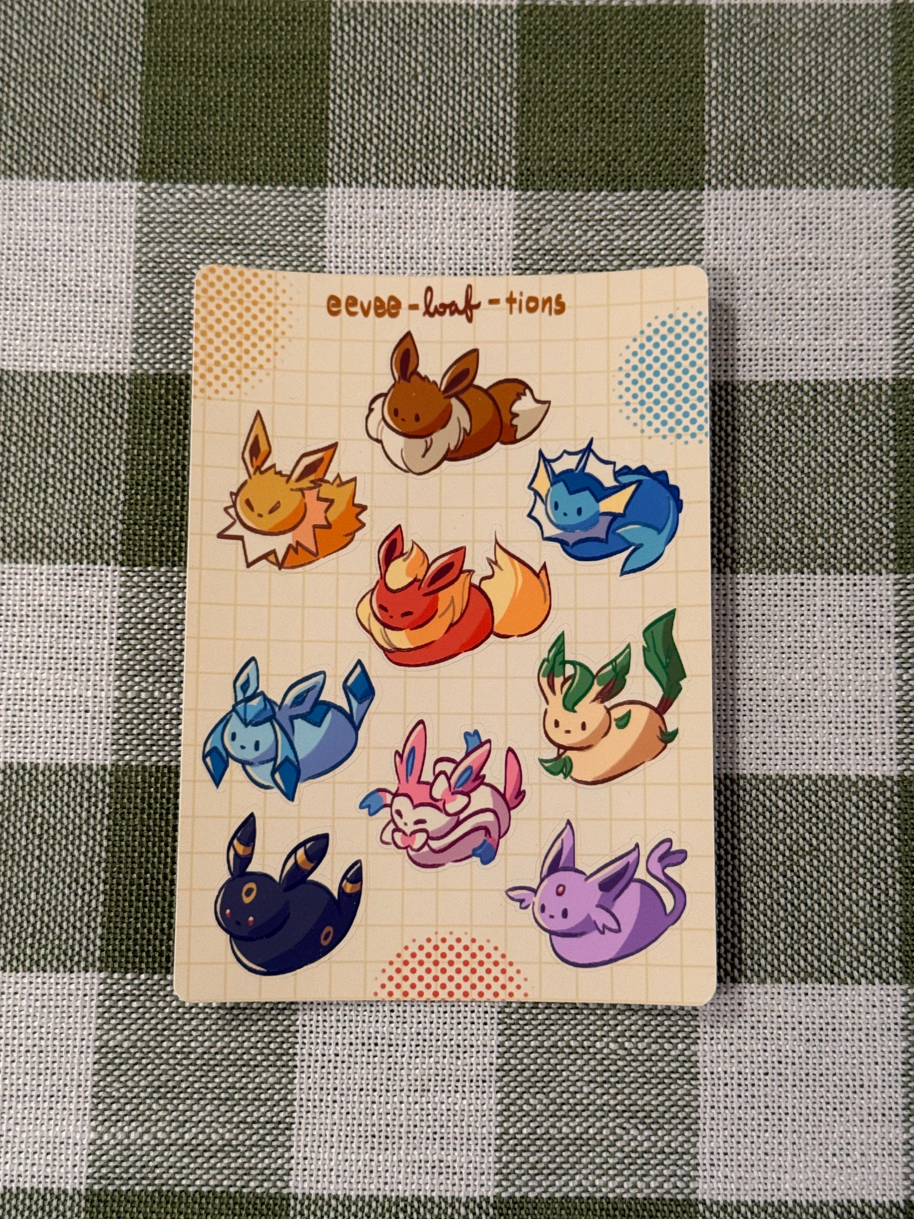 Eeveeloaftions Sticker Sheet