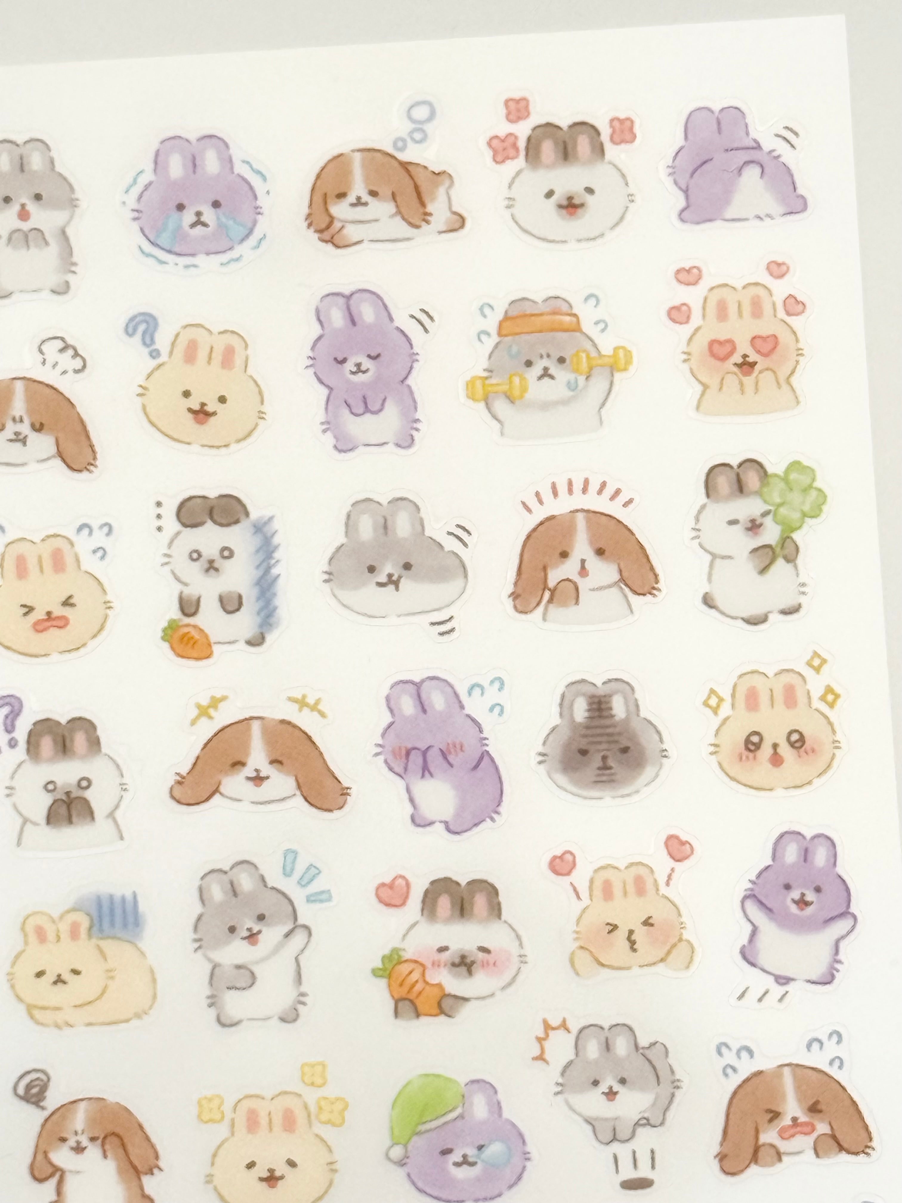 MindWave Mood Icon Sticker Sheet - Rabbits