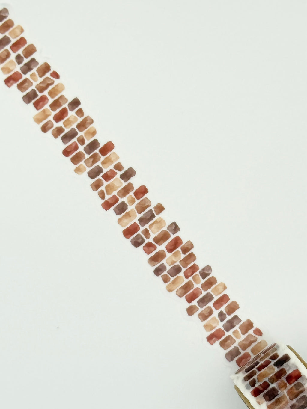 Mind Wave Die-cut Washi Masking Tape - Brown Bricks