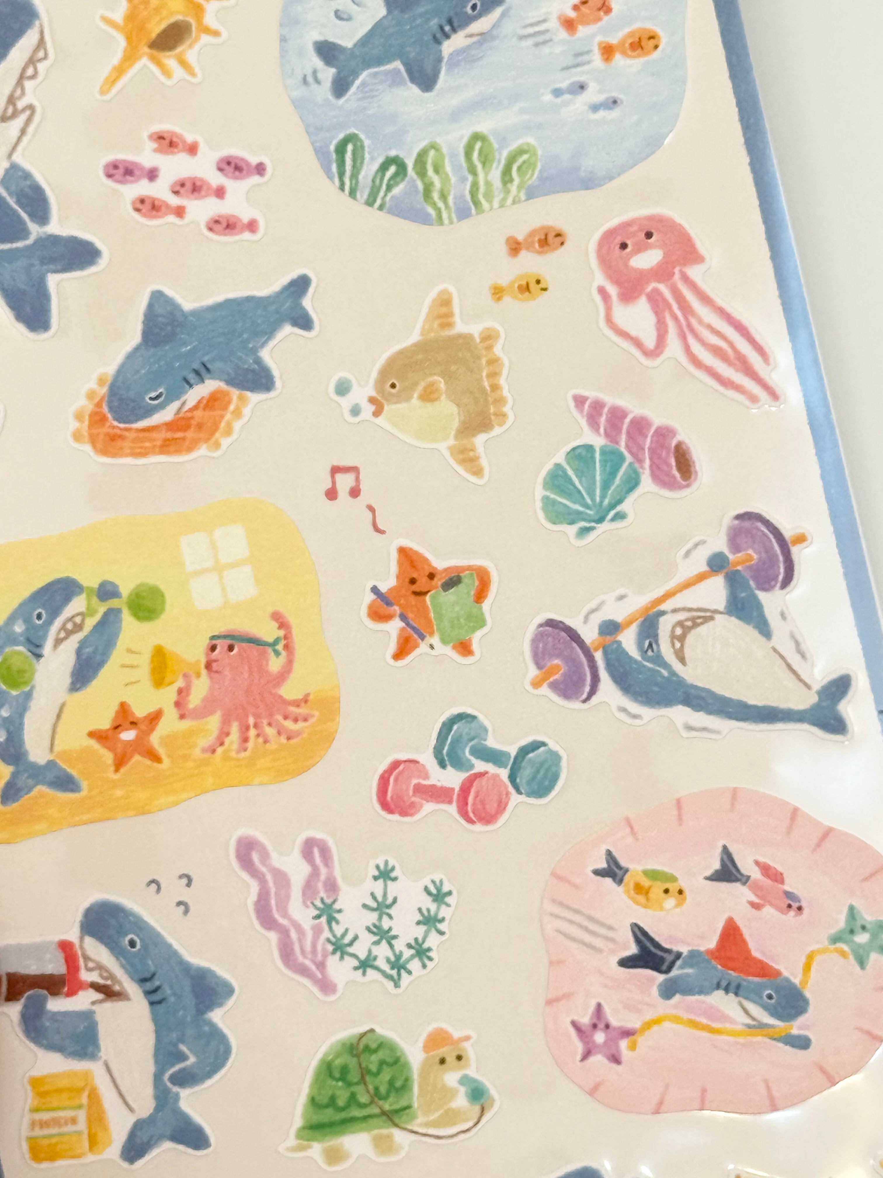 MindWave Sticker Sheet - Laidback Shark-kun