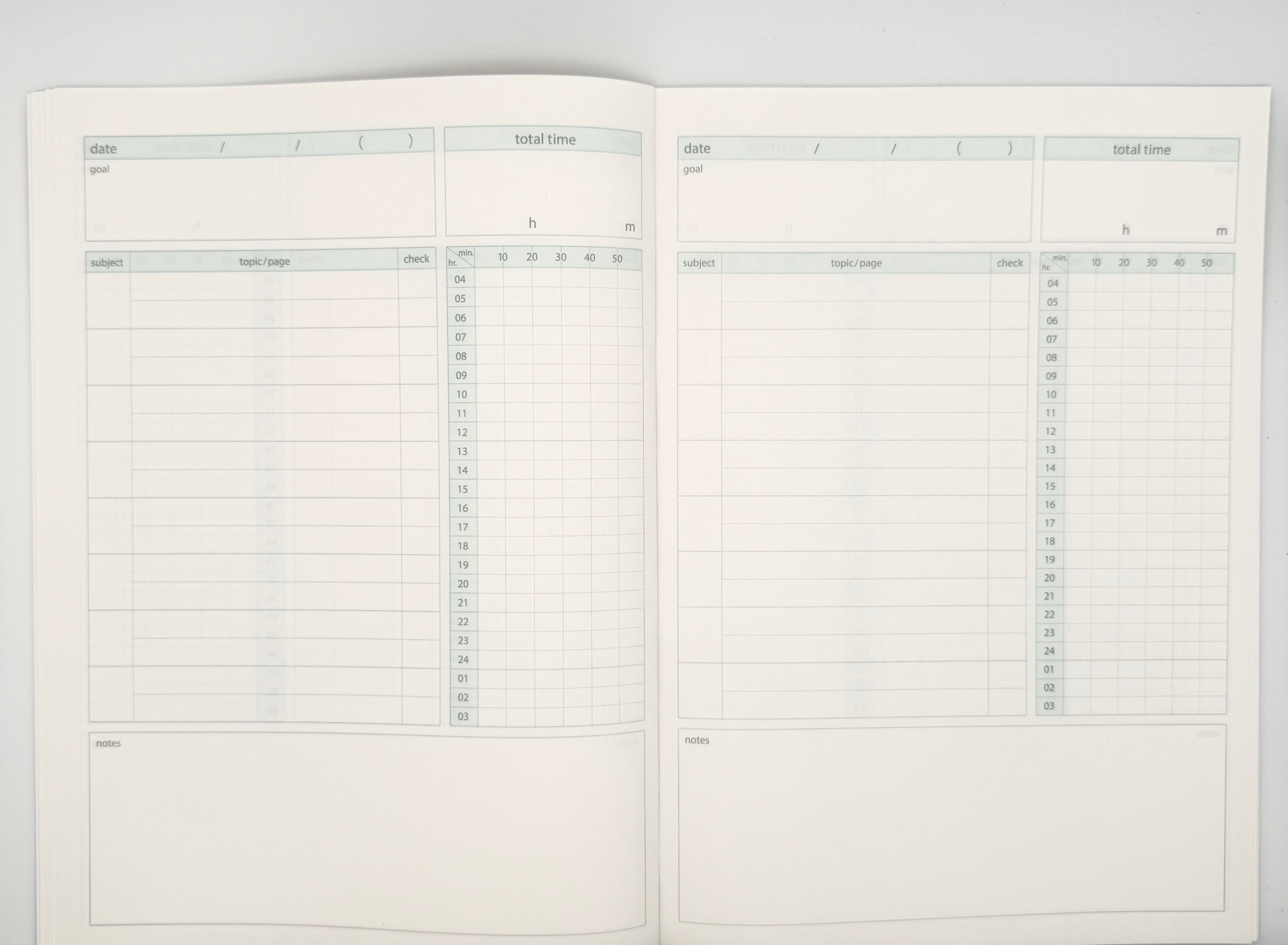 Campus Study Planner B5 Daily - Green