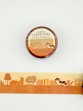 mula x RYURYU Clear Tape - Cat & Bookshelf