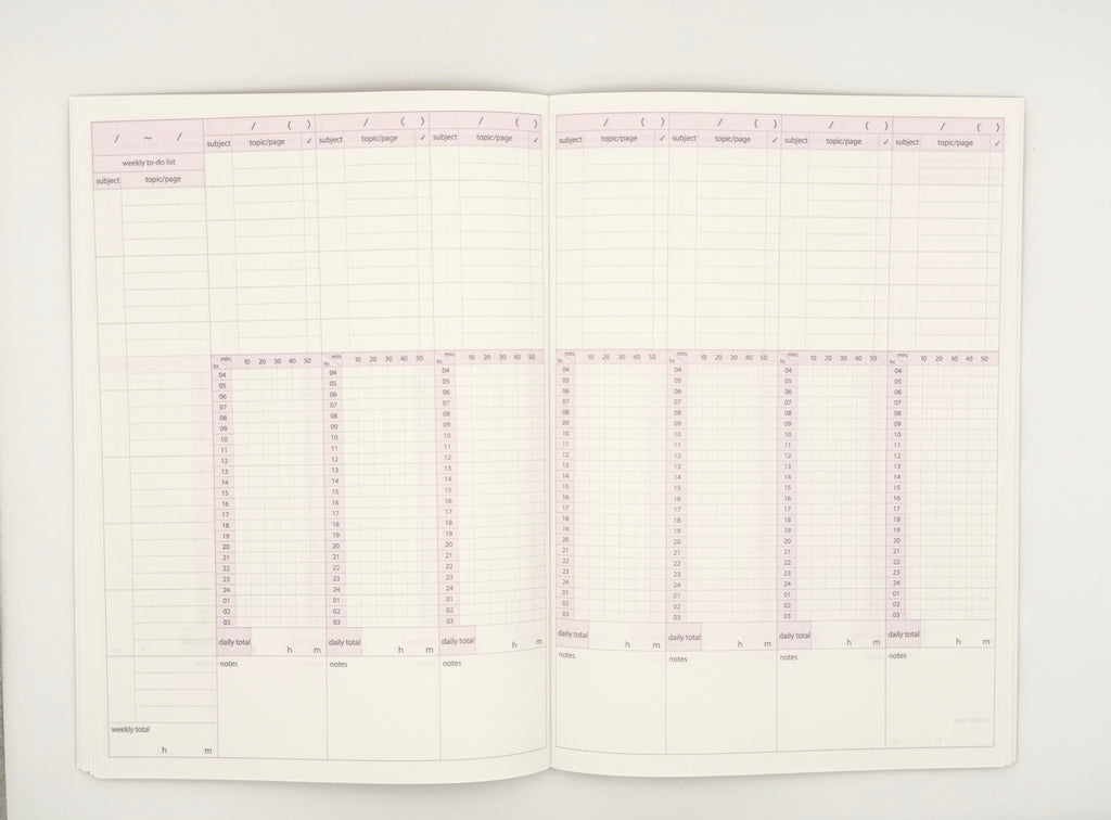 Campus Study Planner Weekly A5 - Pink