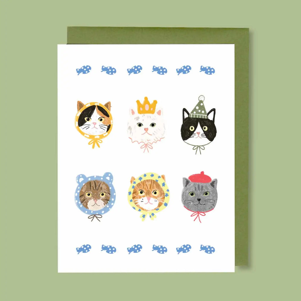 Cats in Hats Greeting Card
