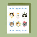 Cats in Hats Greeting Card