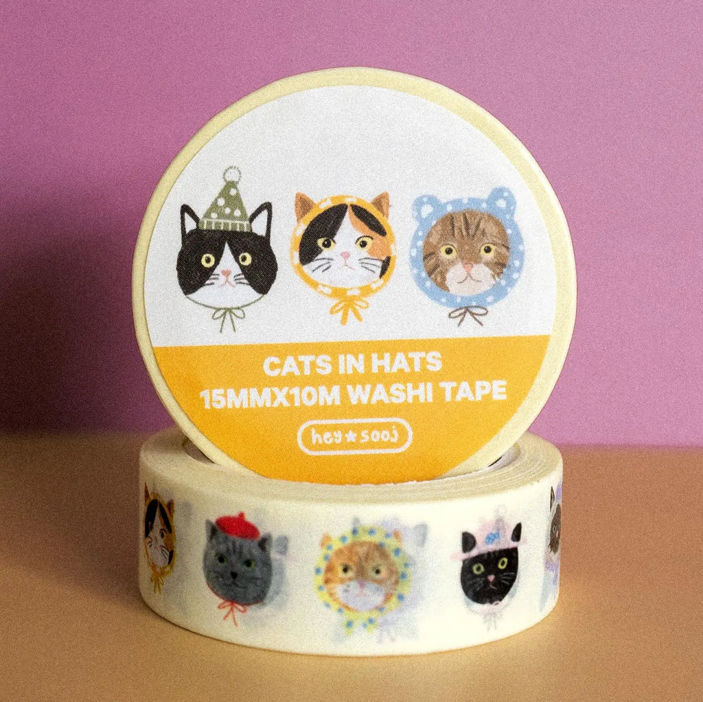 Cats in Hats Washi Tape