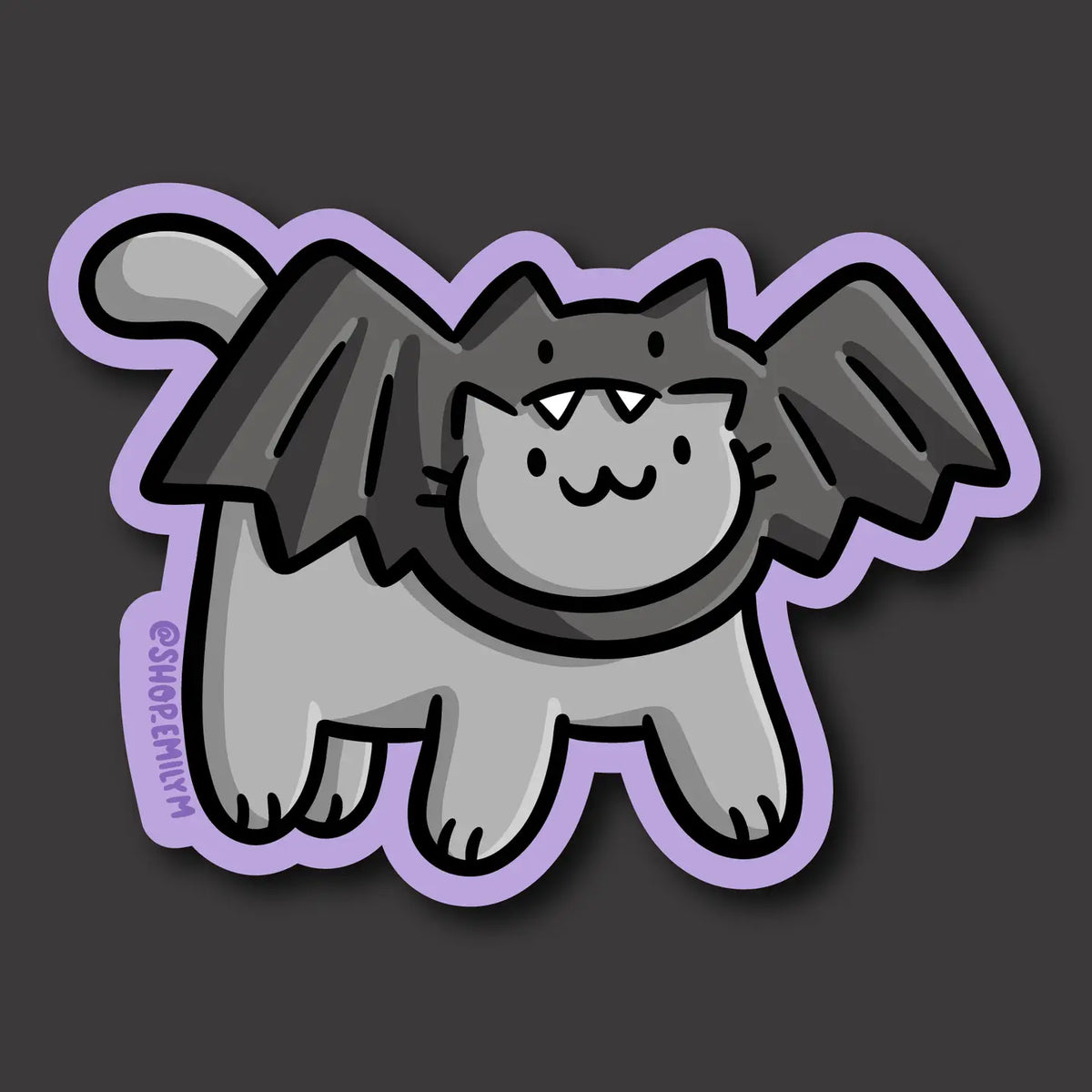 Bat Costume Cat Sticker