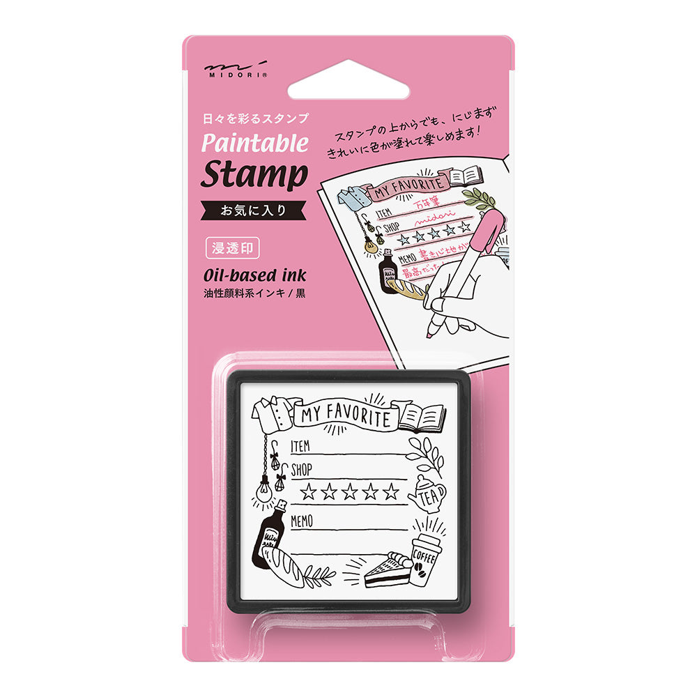 Midori Paintable Stamp - Pre-Inked