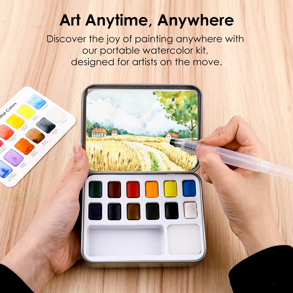 Grabie - Travel Size Watercolor Kit with Brush