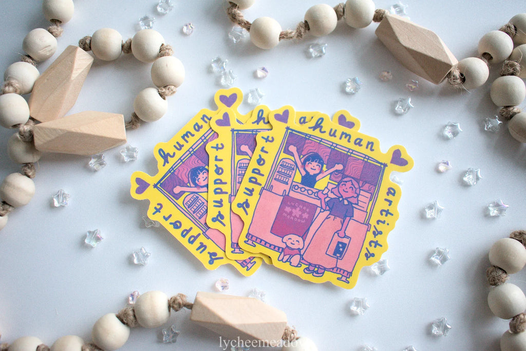 Support Human Artists Vinyl Sticker