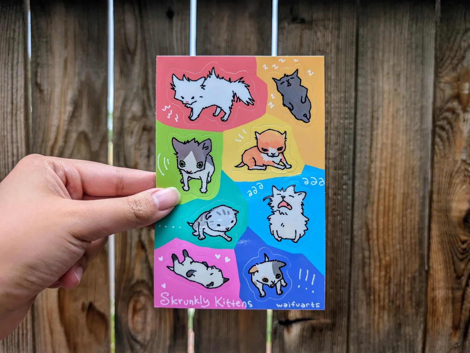 Skrunkly Kittens Vinyl Sticker Sheet