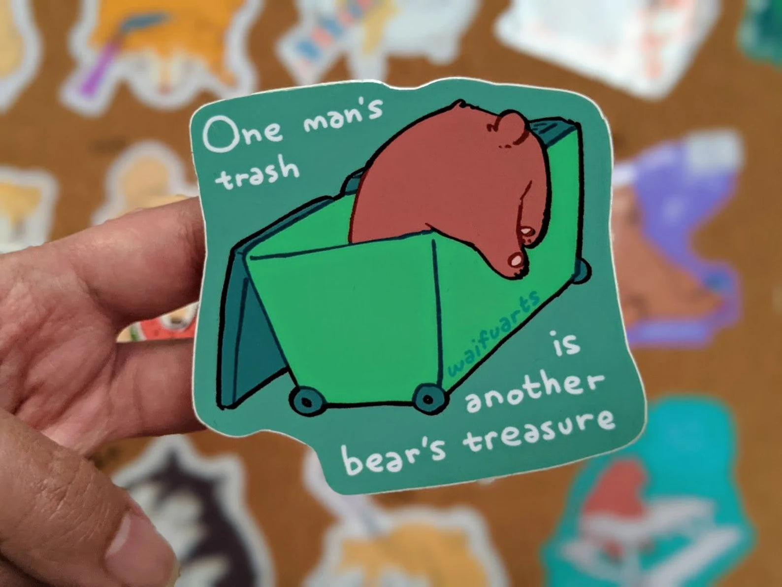 Dumpster Bear Vinyl Sticker