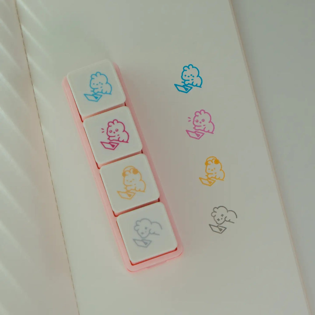 Large Bunnie Button Stamp