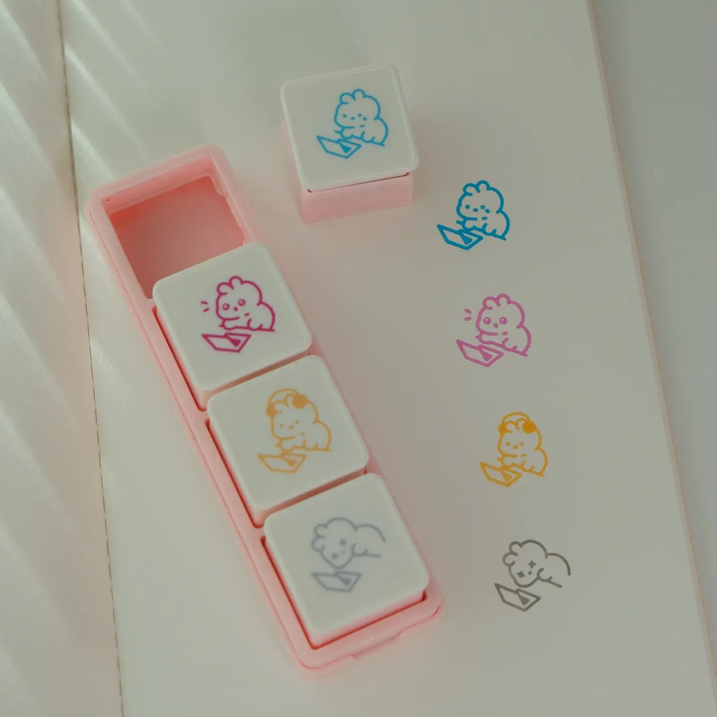 Large Bunnie Button Stamp