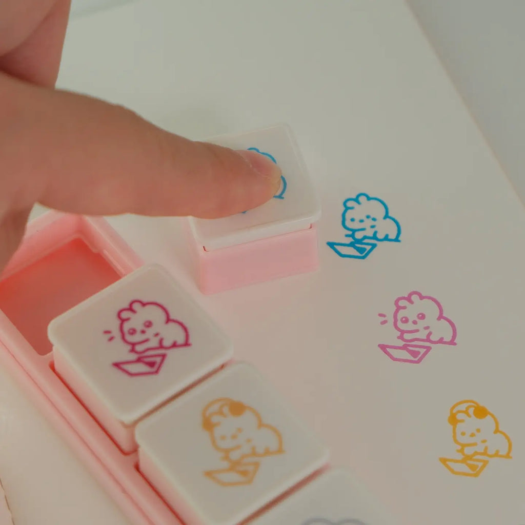 Large Bunnie Button Stamp