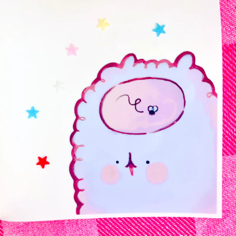Empty Brain Alpaca Sticker