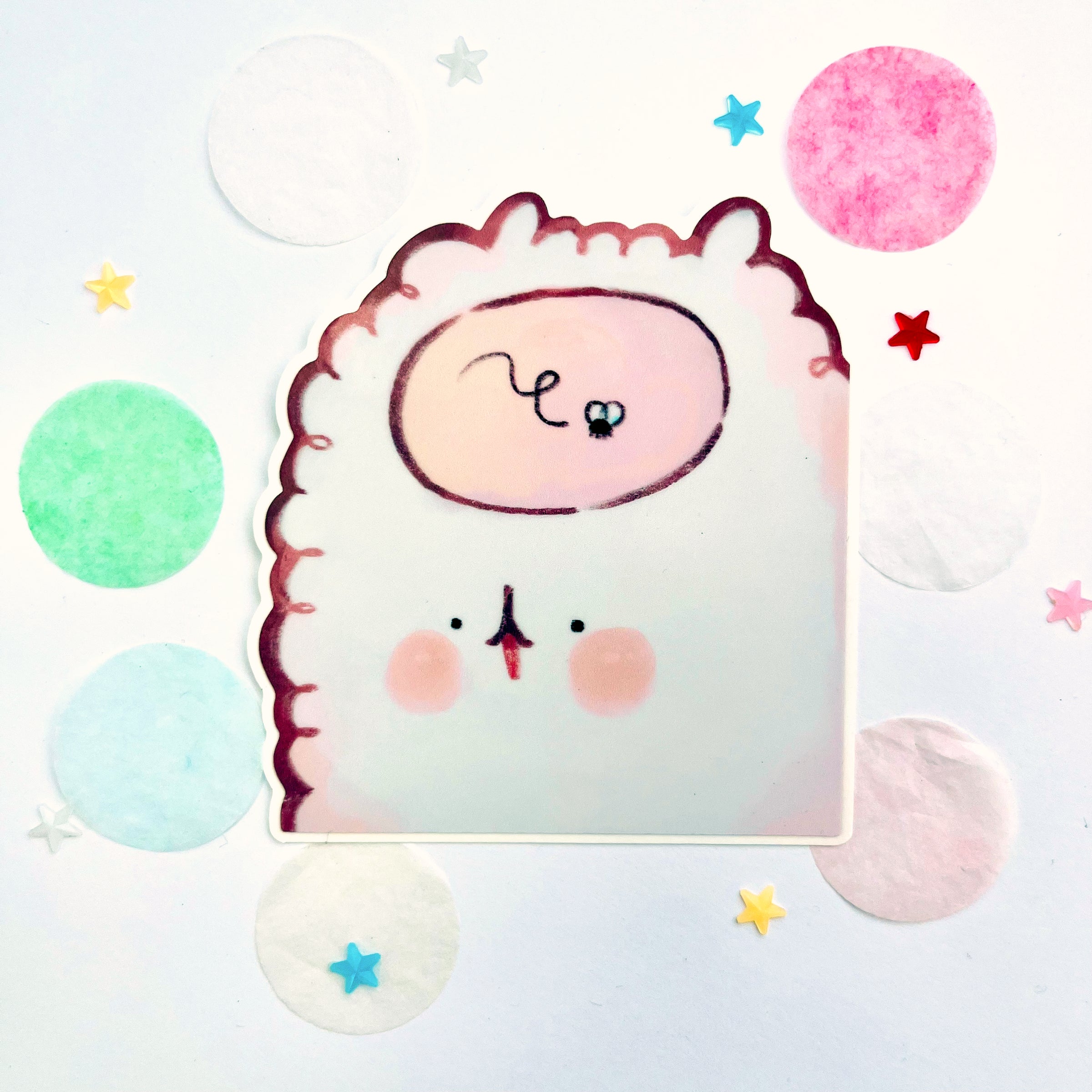 Empty Brain Alpaca Sticker