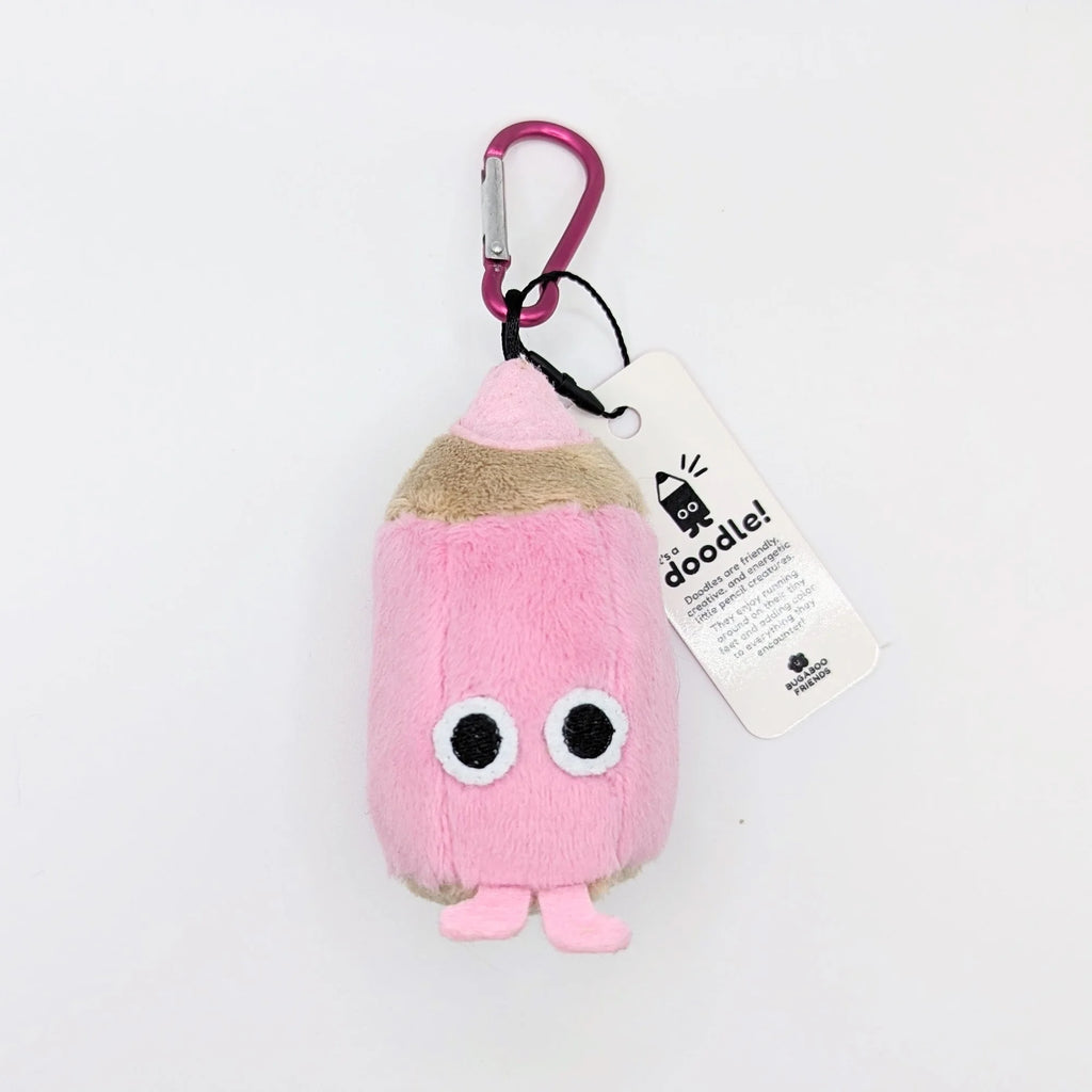 Bugaboo Friends Doodle Plush Bag Charms - Pink Doodle