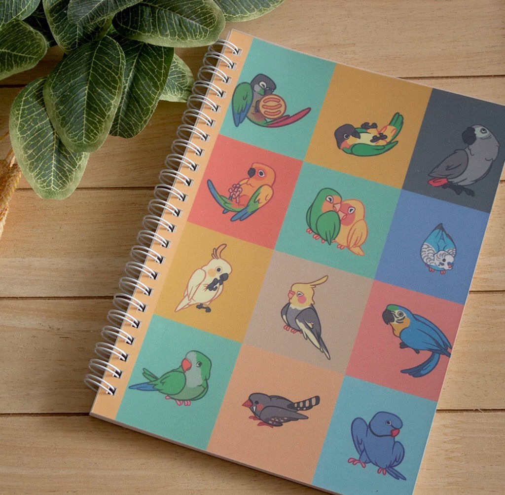 Bird Squares Reusable Sticker Book