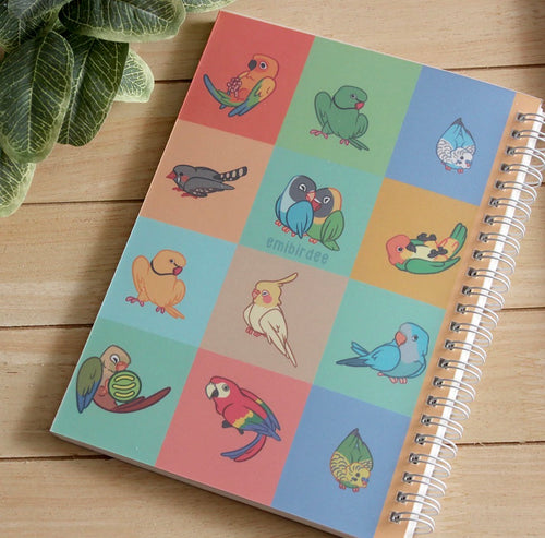 Bird Squares Reusable Sticker Book
