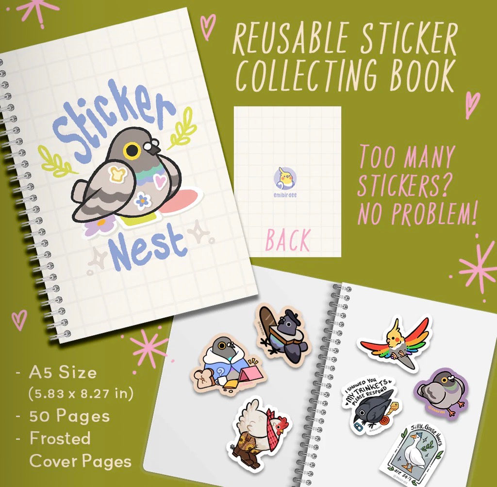 Pigeon Sticker Nest Reusable Sticker Book