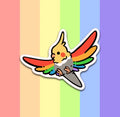 Rainbow Cockatiel Vinyl Sticker