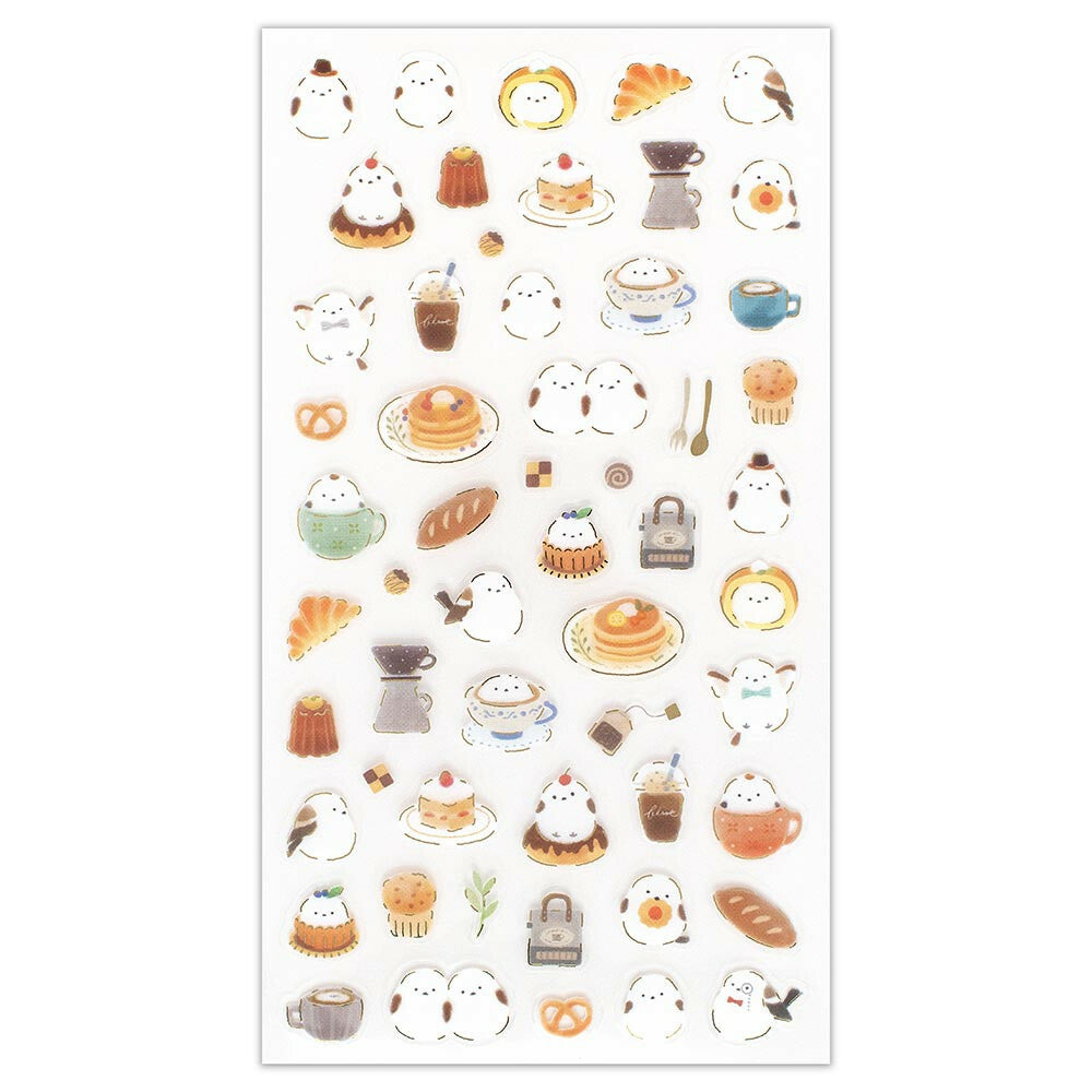 NB Mini Animal Sticker Sheets - Shimaenaga x Cafe