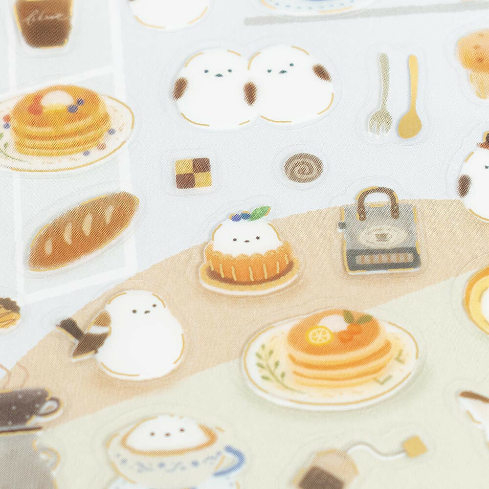 NB Mini Animal Sticker Sheets - Shimaenaga x Cafe