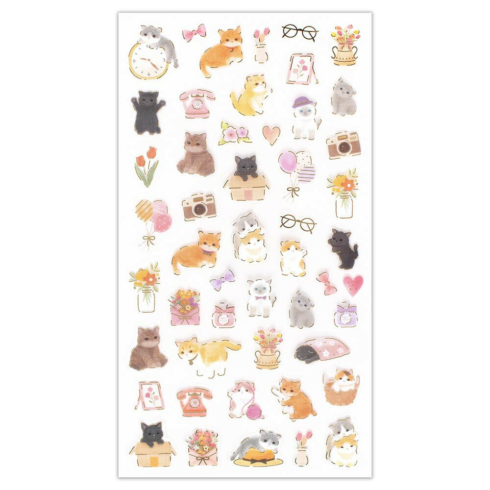 NB Mini Animal Sticker Sheets - Kitten x Holiday