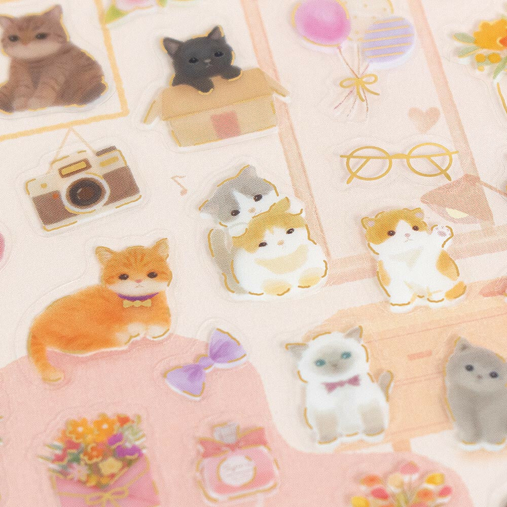 NB Mini Animal Sticker Sheets - Kitten x Holiday