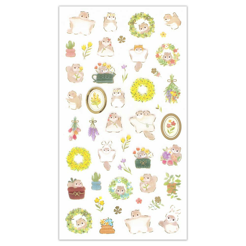 NB Mini Animal Sticker Sheets - Momonga x Flower