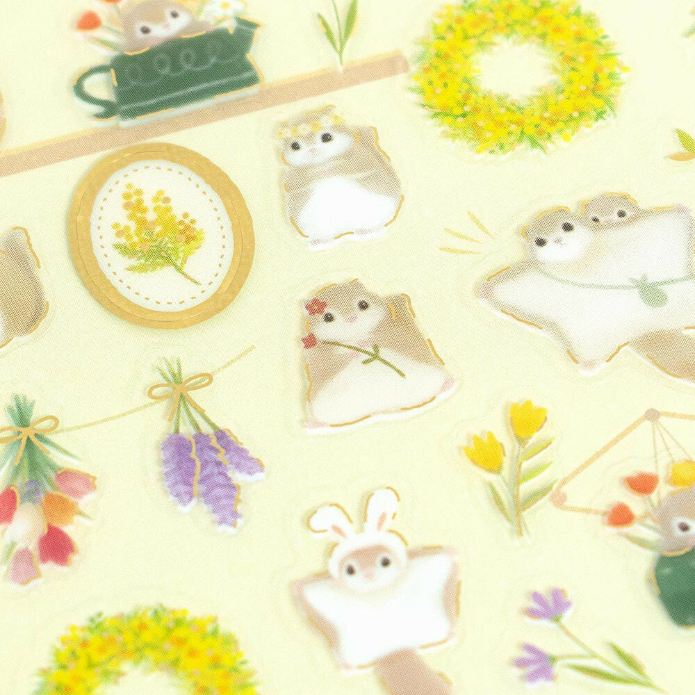 NB Mini Animal Sticker Sheets - Momonga x Flower
