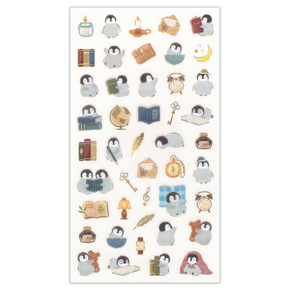 NB Mini Animal Sticker Sheets - Penguin x Night