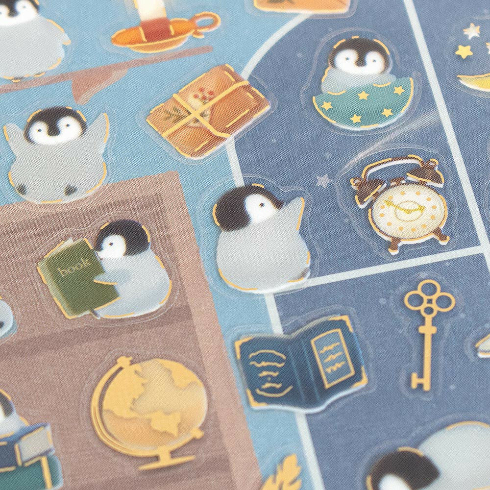 NB Mini Animal Sticker Sheets - Penguin x Night