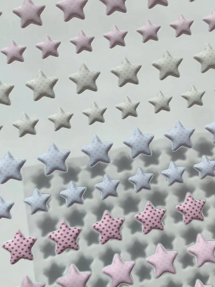 Polka Dot Stars Puffy Sticker Sheet