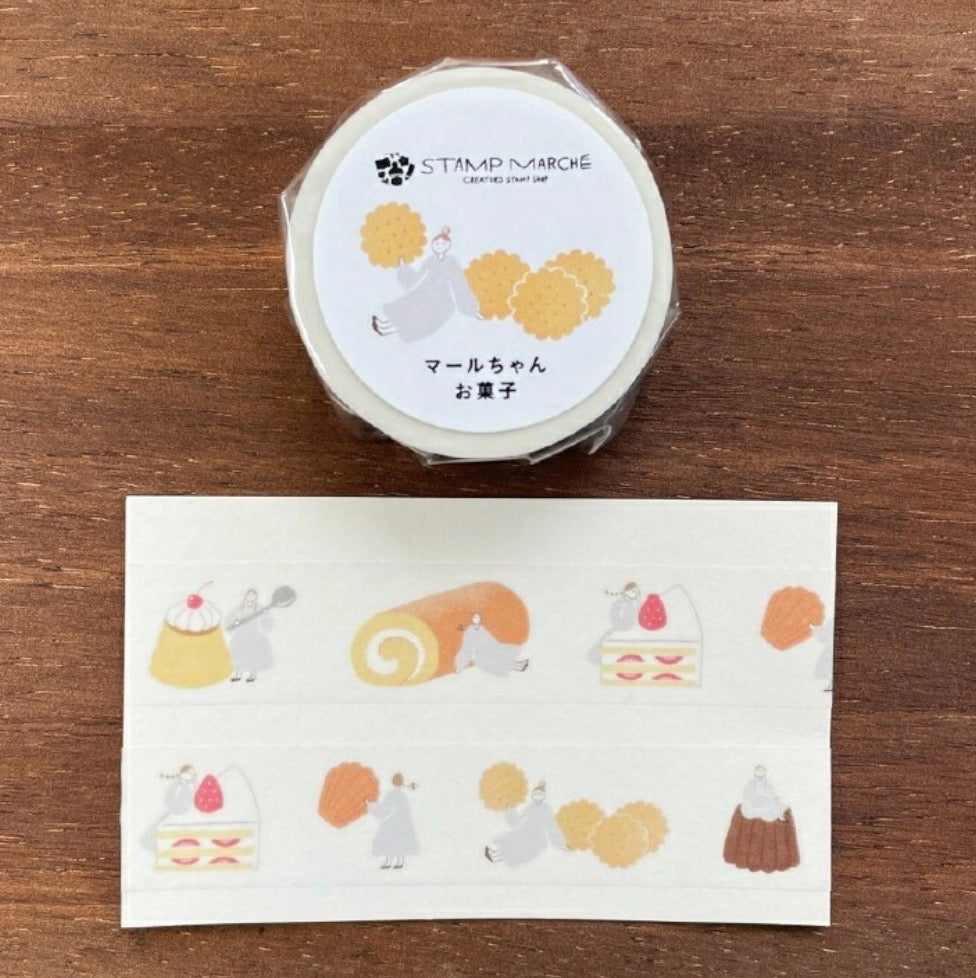 Stamp Marche Washi Tape - Maru-chan & Sweets