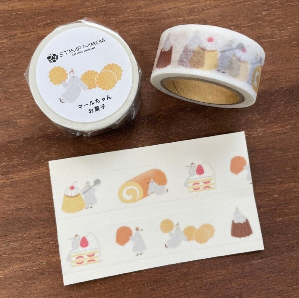 Stamp Marche Washi Tape - Maru-chan & Sweets