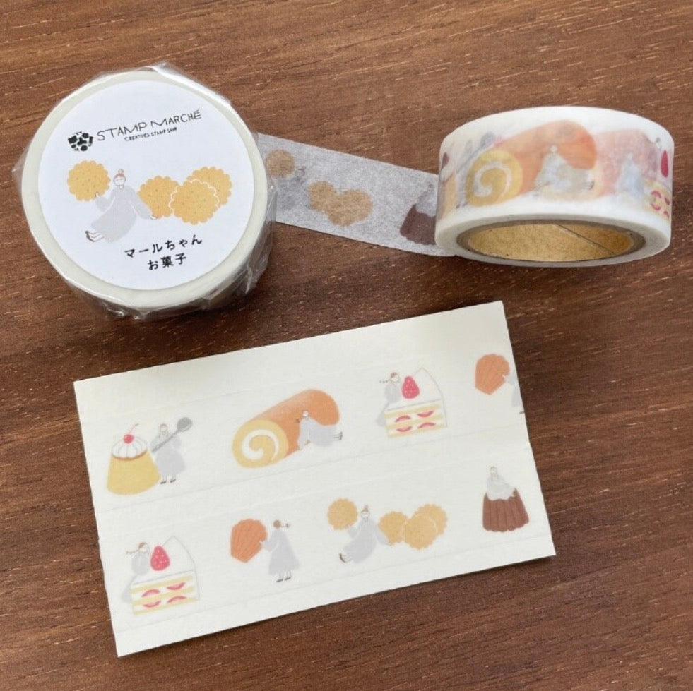 Stamp Marche Washi Tape - Maru-chan & Sweets