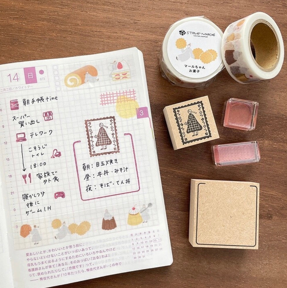 Stamp Marche Washi Tape - Maru-chan & Sweets