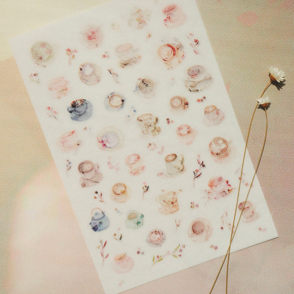 Cup of Joy Washi Sticker Sheet - 2 Sheets