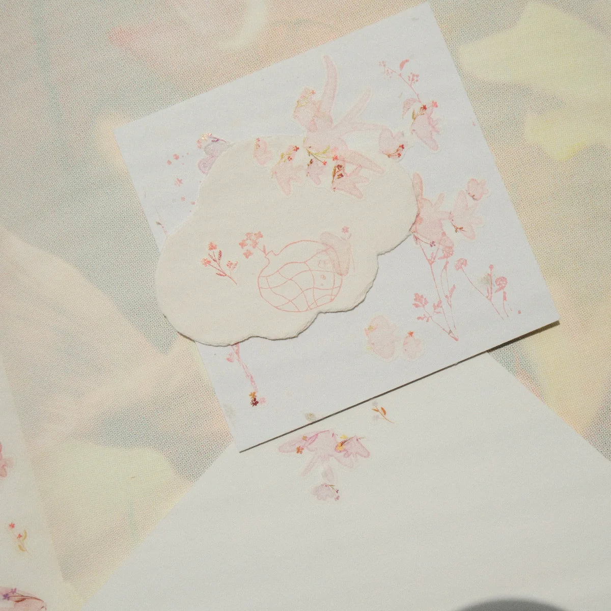 Pink Birds Washi Sticker Sheet - 2 Sheets